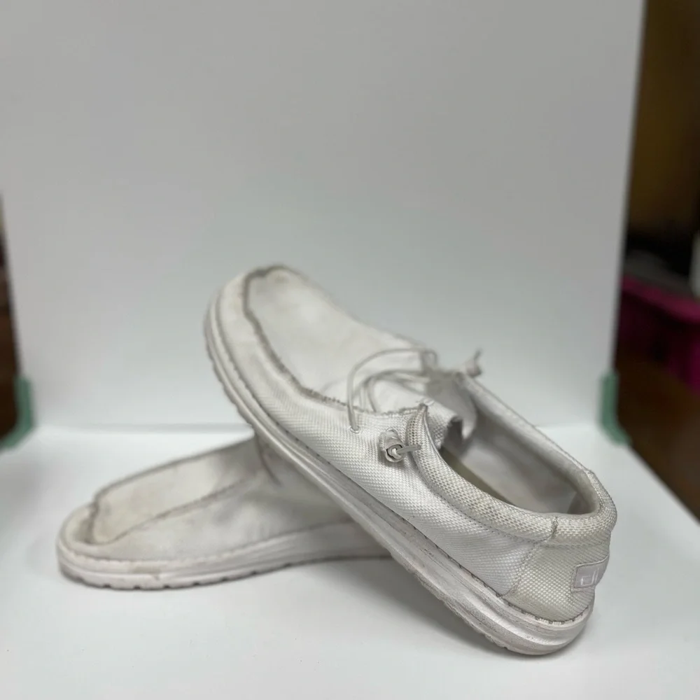 Hey Dude Men's White Boat Shoes